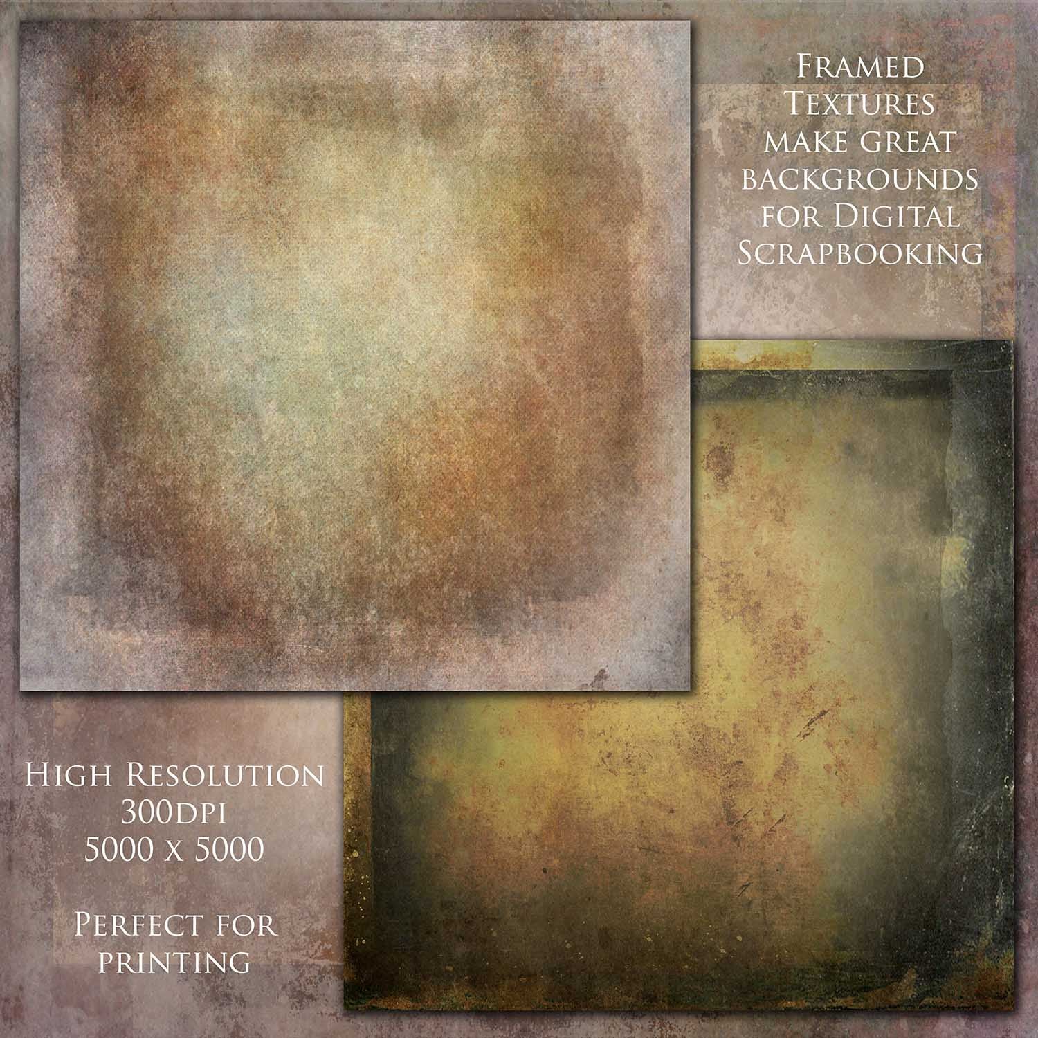 10 Fine Art TEXTURES - FRAMED Set 1